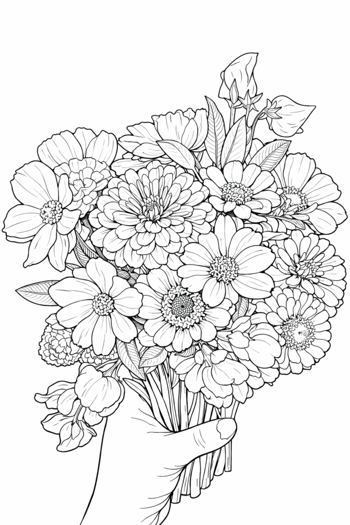flower coloring page