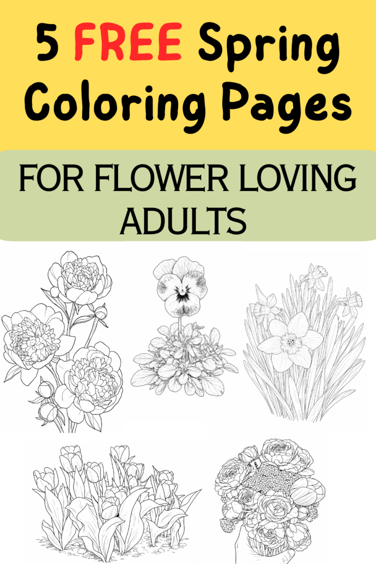 5 Free Spring Coloring Pages