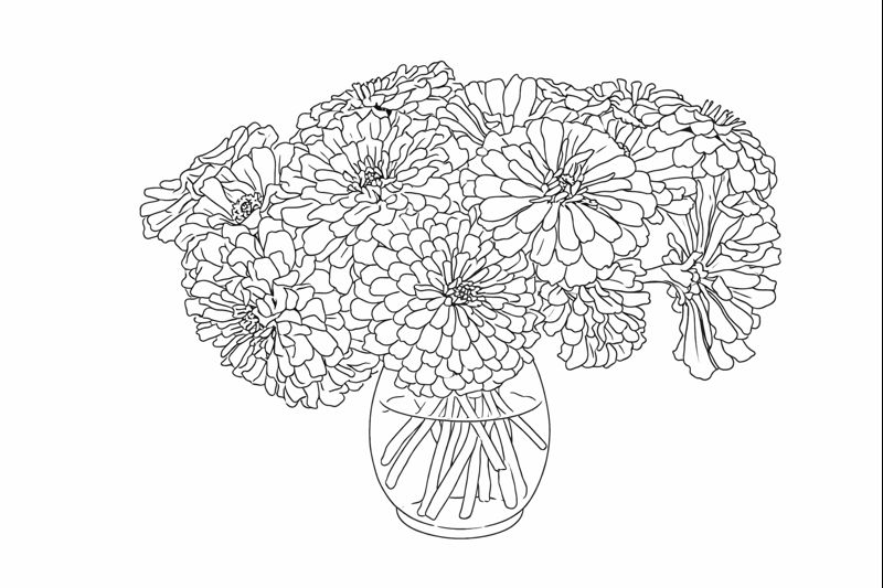 flower coloring page