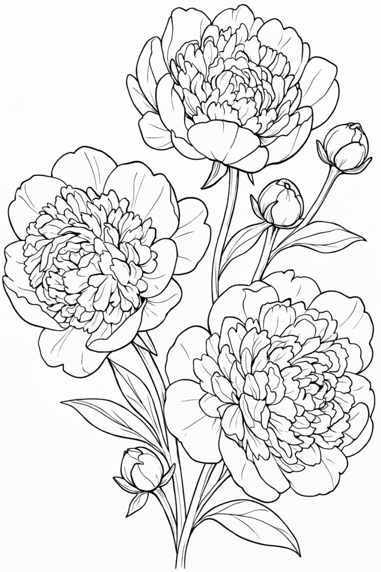 Free Adult Coloring Pages Inspired by the Garden
