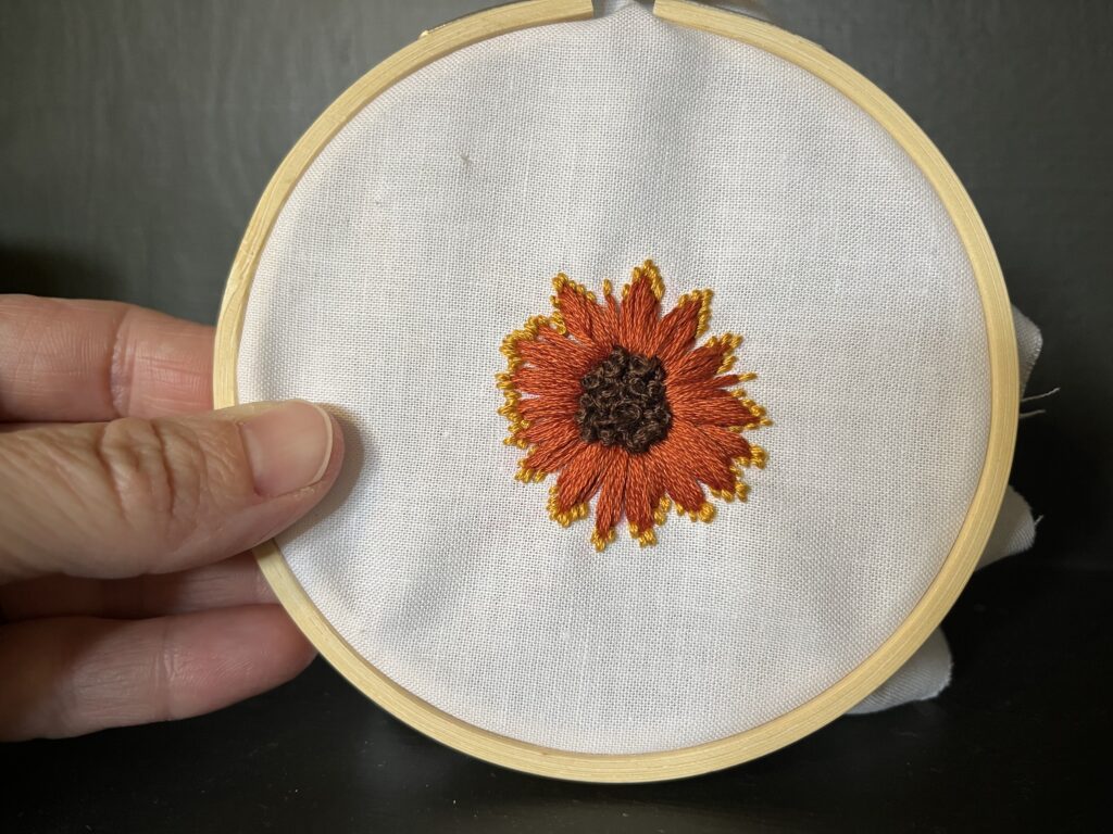 Sunflower embroidery 